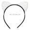 free ship Reverse Glitter Sequins Girls Cat Ear Hairband Headband Flip Girls DIY Hair Accessories For Kids Mermaid Hair Hoop
