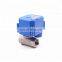 CWX25S 5v 3.6v 12v 24v 110v 220v DN15 DN20  2 way brass ss304 mini electric motorized water ball valve for water irrigation