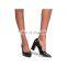 Women fancy design black crocodile design ladies heel pointed toe attractive color pumps shoes