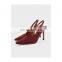 Ladies ankle strap design high fashion heel pumps sandals shoes other color are available made in Spain