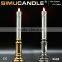 christmas decorative taper candles with moving wick with timer and remote control for home decoration