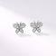 925 sterling silver butterfly inlaid zircon earrings women's sweet and simple earrings autumn and winter new fashion earrings