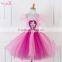 Optional colorful dress girls puffy tutu dress cap sleeve