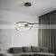 Simple modern creative hanging ceiling pendant lamps minimalist line led pendant light restaurant nordic home chandelier