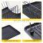 Dish Rack with Cutlery Holder Removable Drip Tray Cup Holder, Compact Kitchen Dish Drainer for Countertop