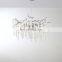 Modern Style Solid Brass Branch Chandelier LED Pendant Lighting Fixture Crystal Drops Home Decoration Oval Hanging Chandelier