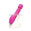 2016 Newest full silicone surface USB magnet charging wireless rotation vibrator, best sex toy magic wand massager on sale