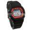 FT1185_RD Red Color Dial LCD display Plastic Rubber watch for kids