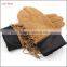 Ladies wholesale fashion touch deerskin leather gloves with tassel