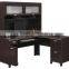 Modern U Shape Melimine Office Bullet desk with Hutch,Credenza Shell(SZ-OD523)