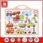 2015 fashion magic christmas gift wooden kids cars in a small write board can move and write fridge magnet