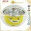 Low cost yellow painting exterior stainless steel pot kitchen utensil