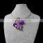 fashion Rhinestone jewelry set ,crystal flower necklace