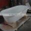 Freestanding Cast Iron Bath Tub With Roll Top Rim 67" With Wooden Cradle