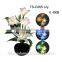 LED fiber optic color change lily flower lamp