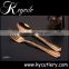 rose gold cutlery,gold plated flatware,flatware set