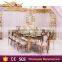 The New European-Style Stainless Steel Rectangular Dining Table