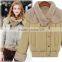 European style 2015 newest winter women's Lapel lambs wool cotton jacket