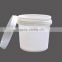 Hot-sale Printing round plastic buckets container with lids and handle