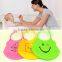 Smile face silicone baby bib with FDA approve