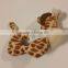 cheap free samples soft plush giraffe baby rattle toys