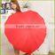 2014 new design custom made artificial heart shaped umbrella