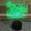 China Ancient City Shape 3D LED Lamp