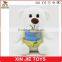 ICTI factory white teddy bear plush toy 8inch sitting soft teddy bear cute bear type plush toy with a t-shirt