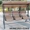 2016 hot sale 3 seaters steel garden swing chair folding hanging chair