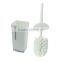 hotel white plastic toilet brush with holder