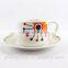 Hot sell cheap white porcelain coffee cup set,bulk tea cup and saucer