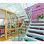 interior cantilever glass straight staircase with Glass Balustrade stairs