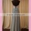 Silky chiffon grey backless prom dress