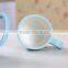 C00242 customized porcelain color glaze mugs with handle