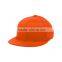 Blank Orange 6 Panel Flat Brim Fitted Hat Baseball Cap Wholesale China