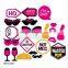 12pcs Hen Party Photo Booth Props funny lip glasses hat photo props kit Bachelorette Party decoration supplies Hen party favor