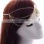 Elegant turquoise gold multilayer hair chain hand drop head chain girls hair accessories