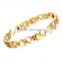 golden color titanium ionic couple bracelet