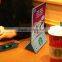 wholesale 5V/2.5A fast charging restaurant/coffee menu holder portable power bank