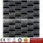 IMARK Black Color Crystal Glass Mosaic Tiles with Ice Crackle Mosaic Tiles for Wall Backsplash Code IVG8-050