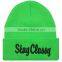FREE Sample! Wholesale Knitted Hat Embroidery Beanie