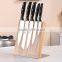 6 pcs forged pom handle kitchen knife set 440 stainless steel blade with magnetic bamboo knife block