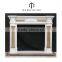 natural marble stone fireplace frame / front door jamb carving