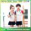 New design primary school uniform children's polo shirt with skirt or shorts wholesale
