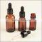0.5ml 1ml Amber Glass Pipette with Bent Ball Tip Dropper Bottles