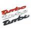Custom 3d waterproof adhesive brand turbo car logo stickers