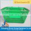 Rolling Plastic Supermarket shopping Baskets with hand