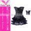 Punk Gothic Lace Flower Sexy Lingerie Black Corset Bustier woman cheap floral corset dress