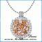 new design creative crystal insert love coin locket necklace