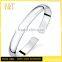 Wholesale hand made stainless steel silver jewelry made of beads adjust bangles bracelets